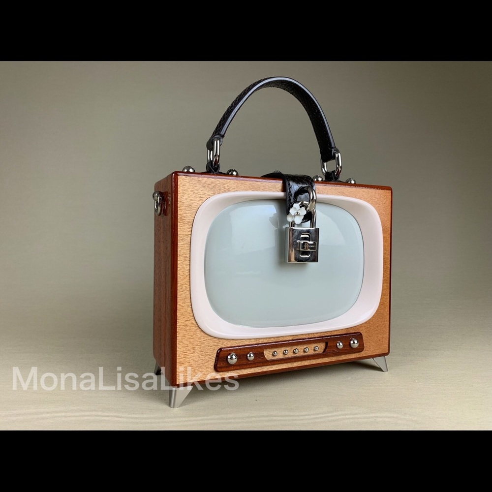 Sold  DOLCE & GABBANA Wooden TV Box bag hanbag